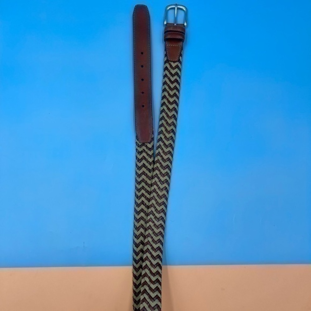 Genuine Leather Braided Mens Belt